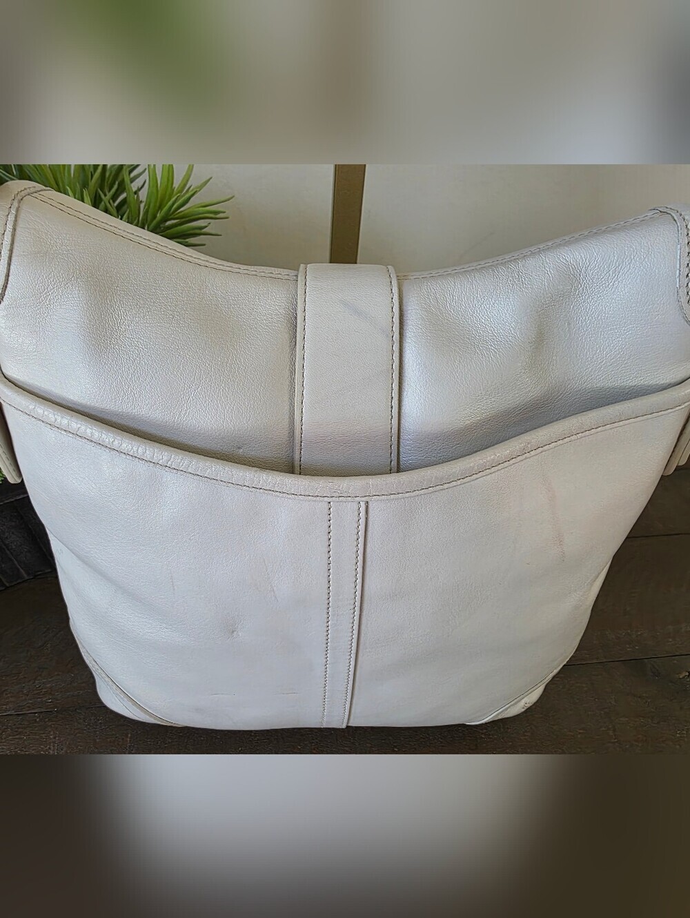 Coach Vintage Soho Large White Leather Convertible Crossbody Shoulder Bag Y2K - Picture 7 of 15